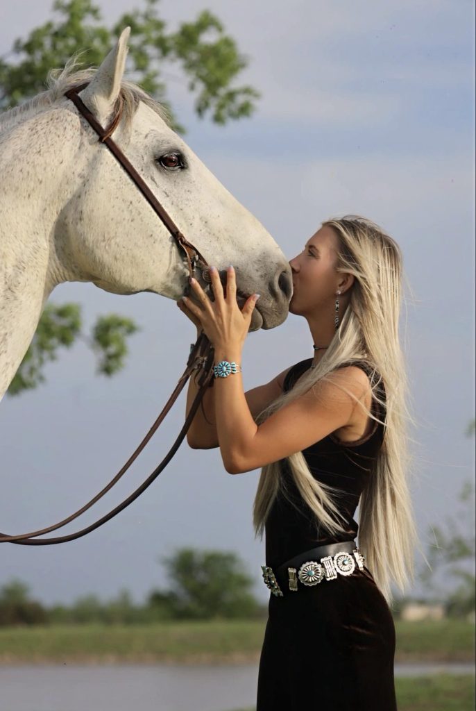 Karsen Jackson, Tone Talent Agency model, velvet dress equestrian editorial