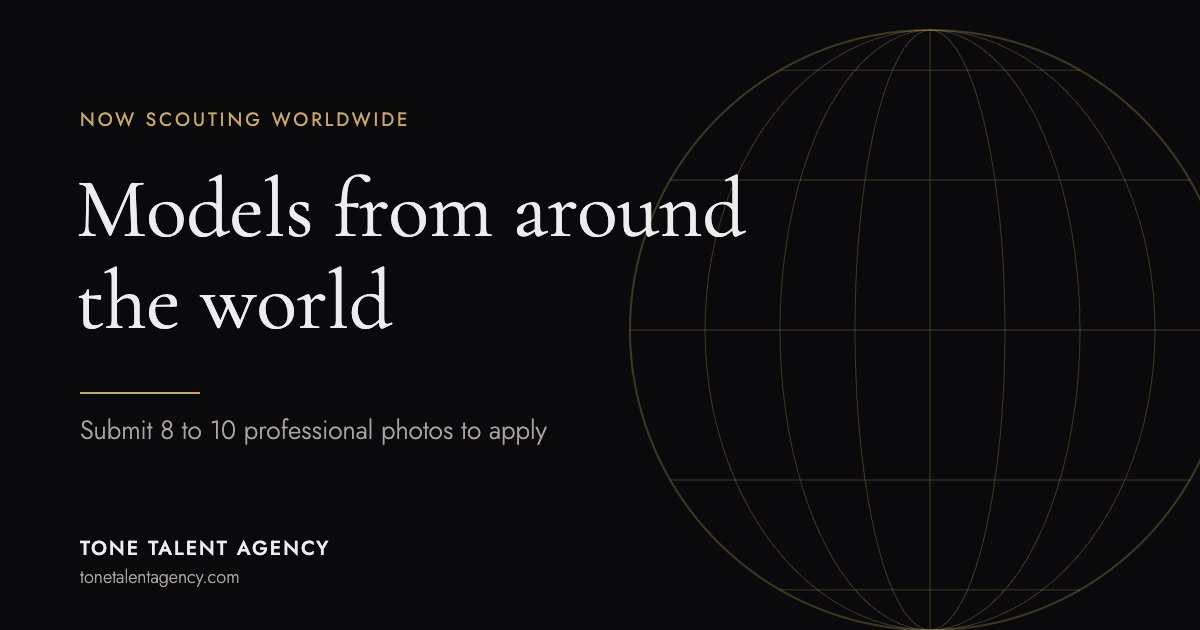 Models from around the world apply to Tone Talent Agency